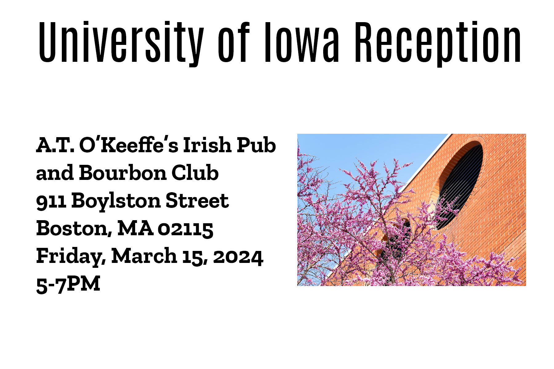 University of Iowa Reception