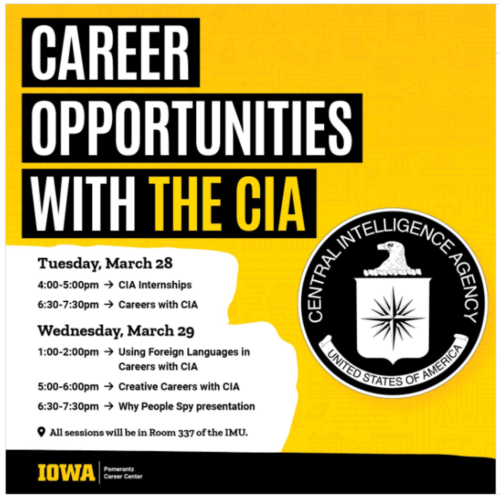 CIA Presentation - Creative Careers with the Central Intelligence Agency promotional image